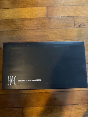 INC International Concepts Black Rectangular Shoe Box with Logo